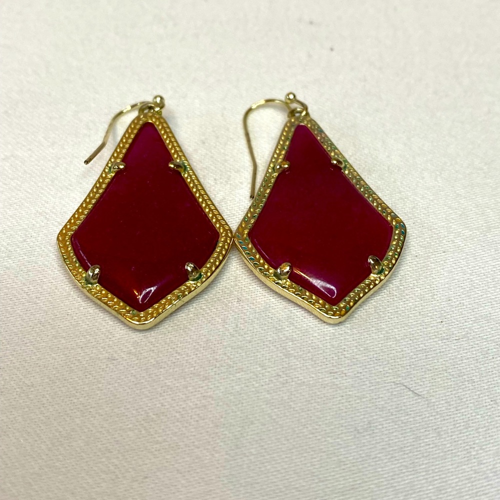 Kendra Scott red drop earrings